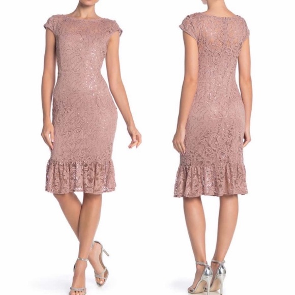 knee length dresses for ladies Marina Black Sequin Mock Mini Dress 8 US – LuxAnthropy main image 1